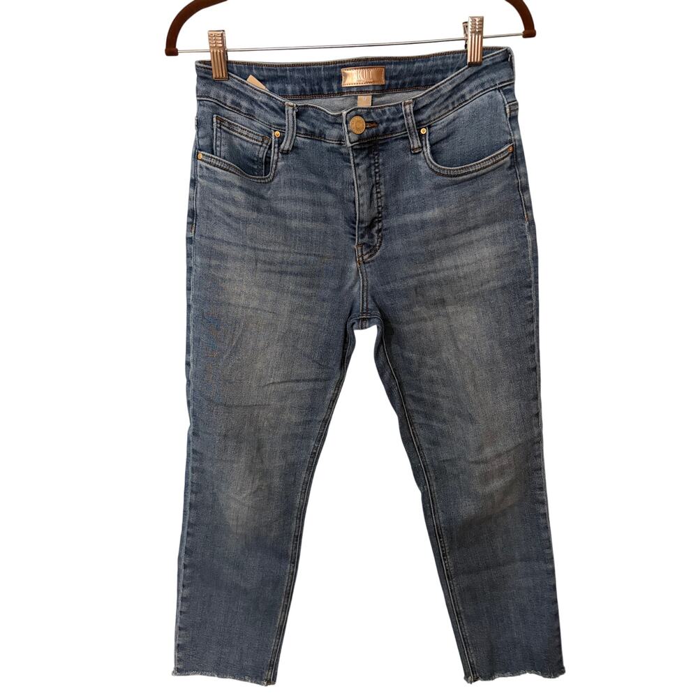 Kut from the Kloth Rachel Fab Ab Mom Jeans 6P High Rise Raw Hem‎ Crop Stretch - Picture 2 of 5